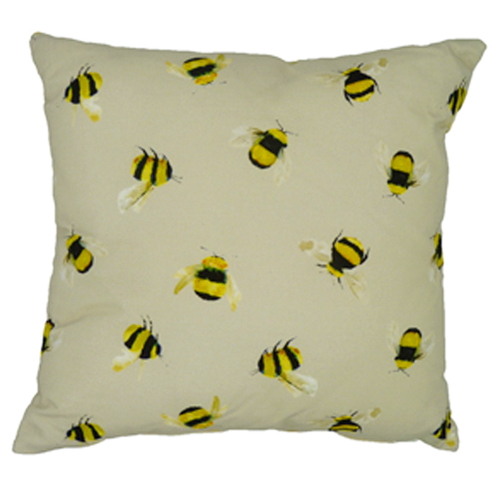 Bees, Taupe - (45cm x 45cm) Cushion - Image 3
